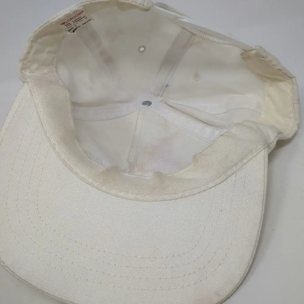 Yupoong 5 Panel White Hat One Size Tricky Tees Snapback Pink Purple Cotton